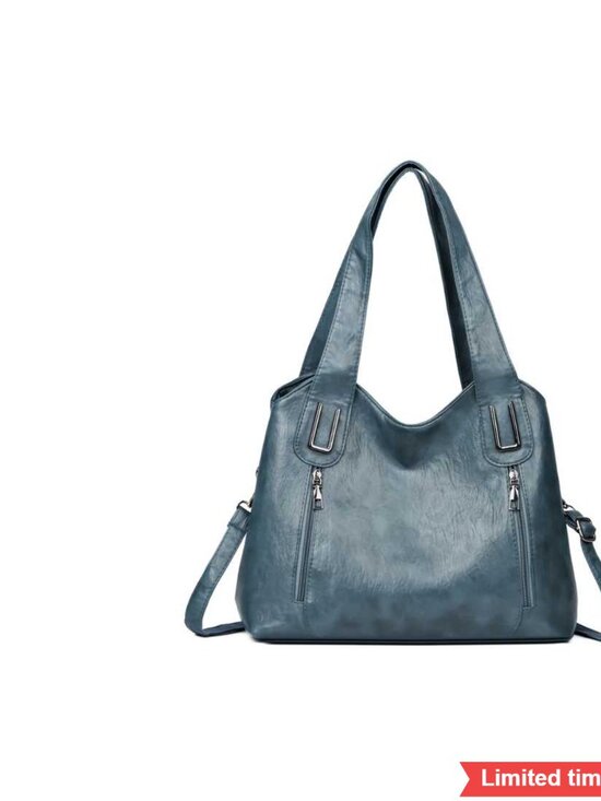 Handbags - Black Crossbody Bag Large Capacity Lightweight Shoulder Tote Zipper Design